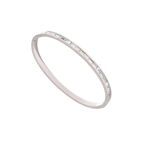 Elegant Minimalist Bangle Bracelet Adjustable Size Wristband Stainless Steel Jewelry Simple Everyday Wear Accessory - style: JDB201271 S
