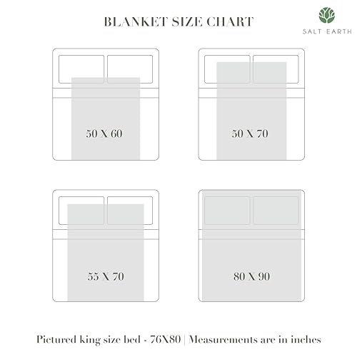Salt Earth 100% Cotton Muslin Throw Blanket Gauze Blanket 50"X70" Throw 4 Layered for Couch, Bed, Living Room, Lightweight & All Season Blankets & Throws, Easy to wash, Skin Friendly(Scottish Grey) - color: Scottish Grey, size: 50"X70" Large Throw