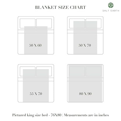 Salt Earth 100% Cotton Muslin Blanket, Gauze Blanket 80"X90" Queen, 4 Layered for Couch, Bed, Living Room,Lightweight, All Seasons Blankets & Throws, Easy wash,Nature & Skin Friendly(Scottish Grey) - color: Scottish Grey, size: 80"X90" Queen