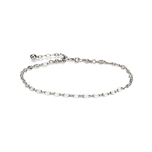 Stacking Bracelet Silver, Minimalist Simple Gourmet Satellite Rectangles Lace Heart Chain Bracelets, 925 Sterling Arm Jewelry for Women, Length 6.5-7.5 Inches - style: Lace Chain