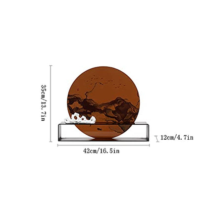Table Desktop Decor New Chinese Ink Zen Round Decoration Home Living Room Desktop Decoration Office Desktop Decoration Decoration Statue Ornament