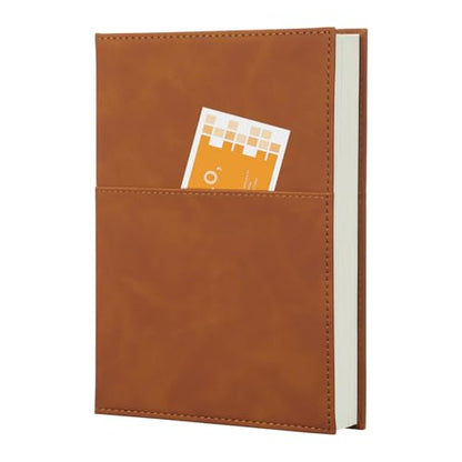 COMIX Lined Journal for Men Women, 240 Pages 5.6" x 8.3" Journaling Notebook, A5, College Ruled, Hardcover Notebook for Work & Note Taking, Fits for Office School Home, Brown