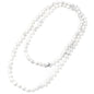 Beaded Necklace Hand Knotted for Woman - color: White Howlite