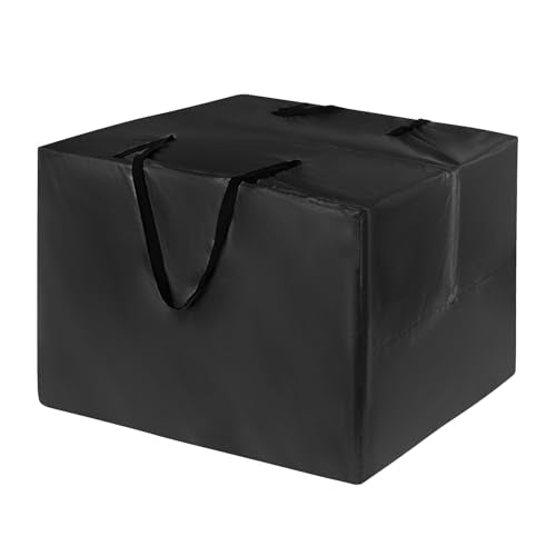 M METERXITY Outdoor Patio Cushion Storage Bags, 32" x 32" x 24" (L x W x H) Furniture Cushion Storage, Garden Furniture Cushion Carrying Bags for Storage Items [Black] - color: Black