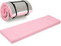 Lyrow 2 Inch 72"x24" Thick Foldable Yoga Mat with Carry Strap, Non-slip Portable Foam Gym Mat for Yoga, Pilates and Stretching - color: Peach Pink