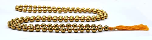 Amazing Gemstone Golden Hematite Mala Beads - 108 Prayer Beads for Meditation and Mindfulness Practice, Handcrafted Mala Beads with Natural Gemstones for Spiritual Healing and Relaxation (Knotted) - color: Golden Hematite, style: Knotted