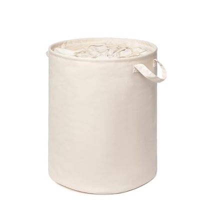 Foldable Storage Bins with Lids Cotton Canvas Rectangular Storage Box Ideal for Organization Lightweight and Durable (13.78 x 17.52) - size: 13.78 x 13.78 x 17.52"