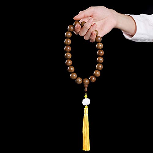 Zen Dear Unisex Natural Silkwood Tibetan Buddhism Meditation Prayer Bead Necklace Japa Mala Beads Bracelets - style: 20mm 21 Beads Boutique