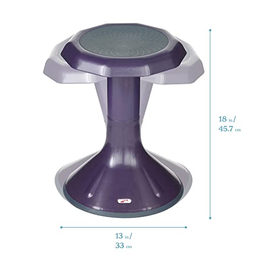 ECR4Kids ACE Active Core Engagement Wobble Stool, 18-Inch Seat Height, Flexible Seating, Eggplant - color: Eggplant