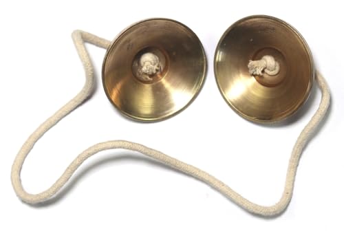 Tibetan Manjeera Tingsha Meditation Bell, Chime Bells, Cymbals, Buddhist Meditation, Yoga Bell Chimes small, auspicious symbol (Manjeera-09) - size: Manjeera-09