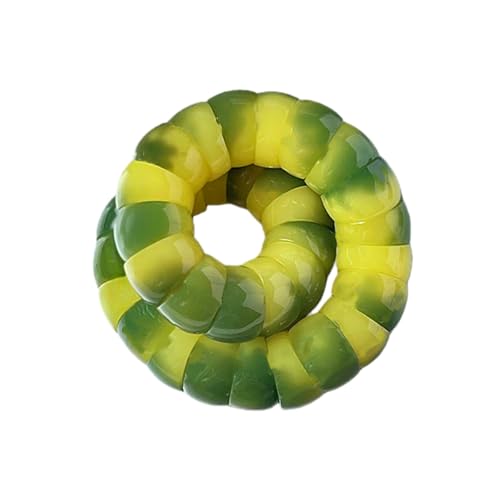 Natural Bodhi Seeds Beads Bracelet, Zen Fidget Stretch Color Gradient Bracelet for Mind-Calming, Meditation Practice Beads Accessory for Women and Men - color: Green-02