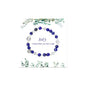 Birth Flower Crystal Bracelets for Women, Handmade Natural Gemstone Stretch Jewelry with Healing & Positive Energy - color: Jul. Larkspur & Lapis Lazuli