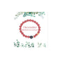 Birth Flower Crystal Bracelets for Women, Handmade Natural Gemstone Stretch Jewelry with Healing & Positive Energy - color: Dec. Holly & Sandstone