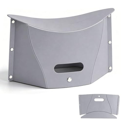 Folding Portable Camping Hiking Stool, Lightweight Collapsable Foldable Chair for Travel Gathering BBQ Subway Backpacking Outdoor Squatty Potty Ultralight Mini (Light Gray) - color: Light Gray