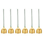 PATIKIL 6 Pcs Wind Chime, Hanging Bells Temple Bells Retro Outdoor Hanging Metal Chinese Wind Chime Round for Outside Garden Camping, Gold Green - color: Gold Green