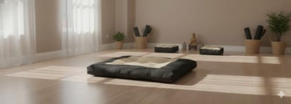 D&D Futon Furniture Central Tan Zabuton, Yoga, Meditation Seat Cushions, Kneeling, Sitting, Supporting Exercise Pratice Zabutons