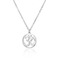 Women OM Necklace Indian Yoga Aum Om Ohm Pendant Necklace Stainless Steel Hindu Meditation Charm Sanskrit Symbol Spiritual Amulet Jewelry for Women Men - color: Sliver