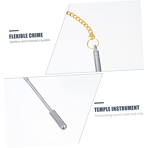 Telescopic Buddha Chime Instrument Portable Meditation Accessory for Temple Use Smooth Surface Lightweight Safe for Prayer and Rituals