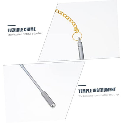 Telescopic Buddha Chime Instrument Portable Meditation Accessory for Temple Use Smooth Surface Lightweight Safe for Prayer and Rituals
