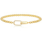 Gold Bracelets for Women, Cute 14K Gold/Silver Plated Stretch Beaded Bracelets for Women Trendy Stackable Charm Bracelet Dainty Adjustable Waterproof Non Tarnish Jewelry Gifts for Her - color: square