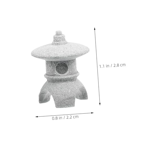 Miniature Japanese Pagoda Lantern Stone Statue for Zen Gardens Bonsai and Aquarium Decor Asian Landscape Ornament for Peaceful Home Settings