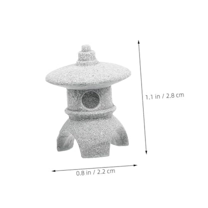 Miniature Japanese Pagoda Lantern Stone Statue for Zen Gardens Bonsai and Aquarium Decor Asian Landscape Ornament for Peaceful Home Settings