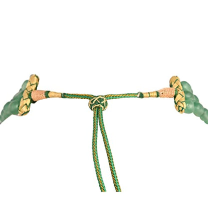 Ratnavali Jewels Quartz Multi Layer Strand Mala Beads Party Wear Necklace Jewelry Women RV3415 - color: Green