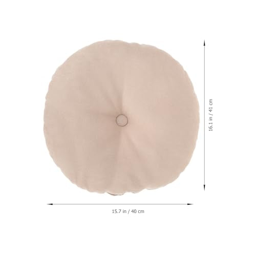 Meditation Floor Cushion Zafu Seat Cushion Small Linen Color Pouf for Adults Home Yoga Suitable for Living Room and Bedroom Use