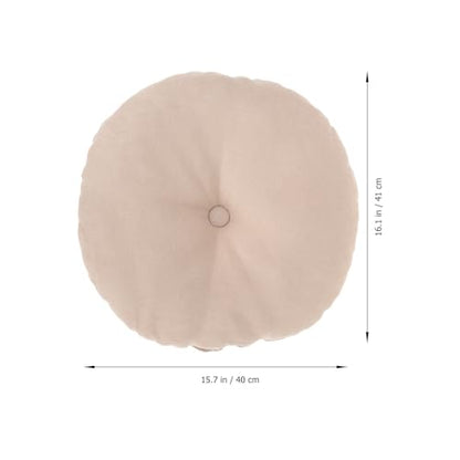 Meditation Floor Cushion Zafu Seat Cushion Small Linen Color Pouf for Adults Home Yoga Suitable for Living Room and Bedroom Use