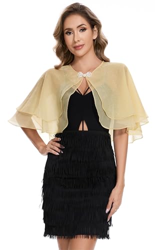 Women's Sheer Tencel Shawls and Wraps for Evening Dresses Soft Wedding Cape Lightweight Bridesmaid Scarves Cover Up - color: Yellow