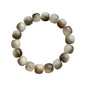 MUDI Bracelet For Women, Bodhi Seed Beads Bracelets Fidget Healing Energy Protection Stretch to My Man Jewelry Gift - color: Round Ink White
