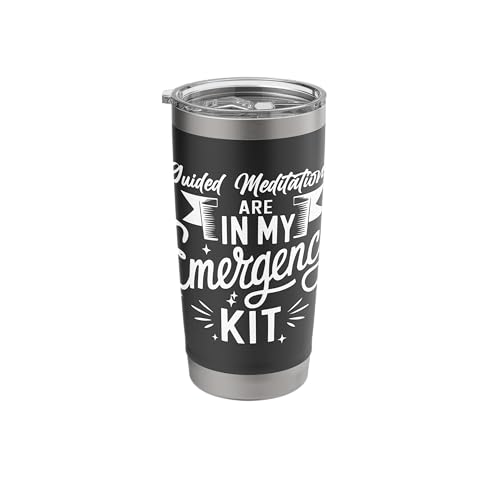 Emergency Kit for Guided Meditations Design Stainless Steel Insulated Tumbler - color: Black
