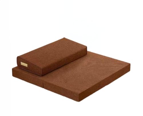 Meditation Cushion Set,Floor Pillows Seating for Adults Meditation,Large Rectangular Zen Pad and Foldable Square Floor Pillows,Yoga Mats,Washable Cover(Size:60x60cm(24x24inch),Color:Coffee1) - color: Coffee1, size: 60x60cm(24x24inch)