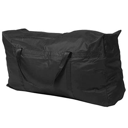 Large Capacity Clothes Storage Bag Tote Bag for Travel Moving House Packing Bag - color: Black