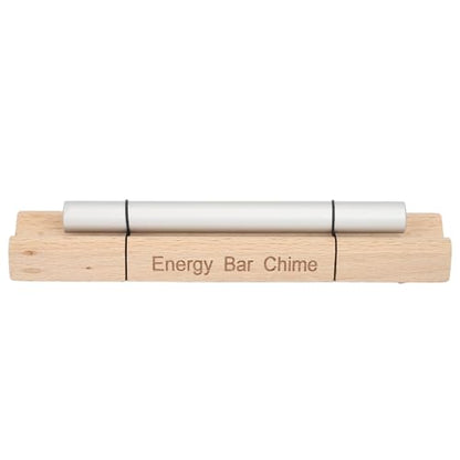 Single Tone Energy Chime for Meditation, Relaxation, and Energy Healing, Cherry Wood and Aluminum Construction, Ideal for Yoga and Prayer Sessions (Moon Shaped)