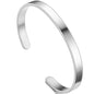6mm wide tri-color optional bracelet stainless steel classic simple solid color polished open adjustable cuff bracelet