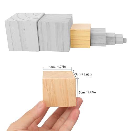52 PCS Premium 2 Inch Wooden Cubes, Natural Pine Wood Cubes for Crafts, Wood Blocks Ready for Artistic DIY Projects-Unleash Creativity with Blank Wood Blocks - size: 52 PCS 2 Inch
