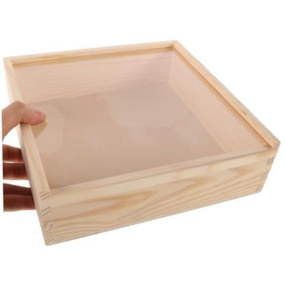 Acrylic Storage Box Sliding Lid Multi-functional Organizer for Jewelry and Trinkets Sturdy Acrylic Lid Suitable for Home and Office Use