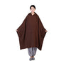 QIEZI Unisex Meditation Hooded Sit-in Cloak - color: Brown, size: Large