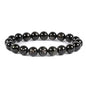 Justinstones Gem Semi Precious Gemstone 10mm Round Beads Stretch Bracelet 7 Inch Unisex - color: Hypersthene