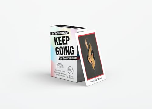 Keep Going | Deck of Cards | Tool for Self-Consiousness w/Questions, Affirmations, Motivational, & Stops Based on Your own Intuition: Trust Your Instincts | LA Visual Reason