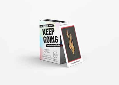 Keep Going | Deck of Cards | Tool for Self-Consiousness w/Questions, Affirmations, Motivational, & Stops Based on Your own Intuition: Trust Your Instincts | LA Visual Reason