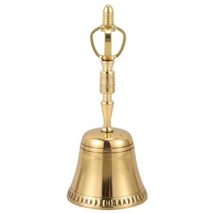 Vaguelly Portable Buddha Prayer Bell Traditional Four-point Hand Bell for Home Meditation Soothing Sound for Relief and Aesthetic Decor