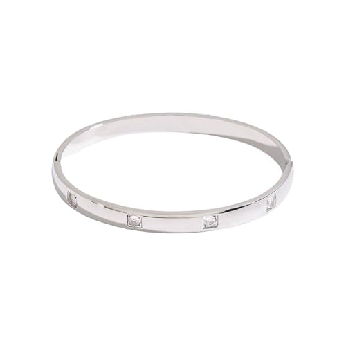 Elegant Minimalist Bangle Bracelet Adjustable Size Wristband Stainless Steel Jewelry Simple Everyday Wear Accessory - style: JDB201272 S
