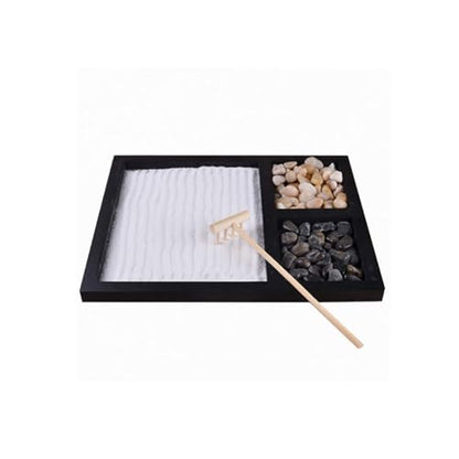 TOPINCN Desktop Meditation Yoga Zen Garden Kit Japanese Tabletop Rock Sand Chakra Shrine Altar Japanese Zen Decor Home Office Desk Zen Gifts for Women Man