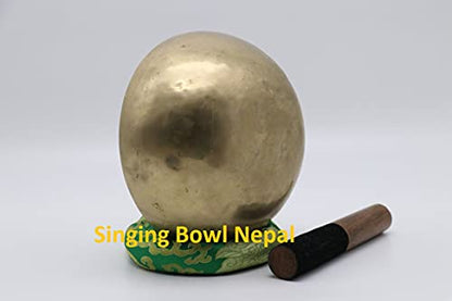 Handicraft Nepal Tibetan Handmade Singing Bowl 8'' for Yoga Meditation with Silk Cushion Made from Nepal