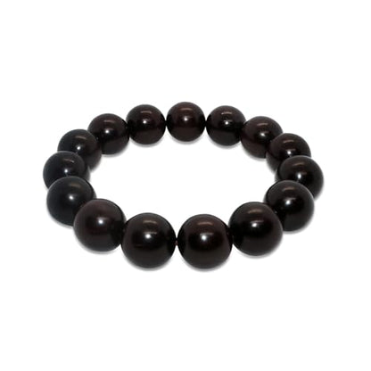 Meditaiton Men Beaded Bracelets, Handmade Sandalwood Mala Beads, Buddhist Prayer Red Wood Bracelets, Comfortable for Daily Wear Yoga Gift for Men - color: 15mm Bead