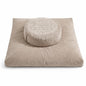 ellier Meditation Cushion Set-Large Velvet Floor Pillow & Traditional Tibetan Yoga Bolster for Adults,Zafu Meditation Mat with Buckwheat,Zabuton Meditation Cushion with Memory Foam - color: Cl01-dark Blue