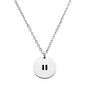 Pause Symbol Necklace for Women Meditaiton Gift Yoga Lovers Jewelry Mental Health Gift Zen Necklace - color: Pause Symbol Necklace Silver