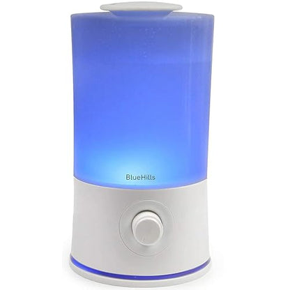 BlueHills Premium 2000 ML XL Large Essential Oil Diffuser Aromatherapy Humidifier for Large Room Home 40 Hour Run Huge Coverage Area 2 Liter Extra Large Capacity Huge Diffuser High Mist White E001 - color: White